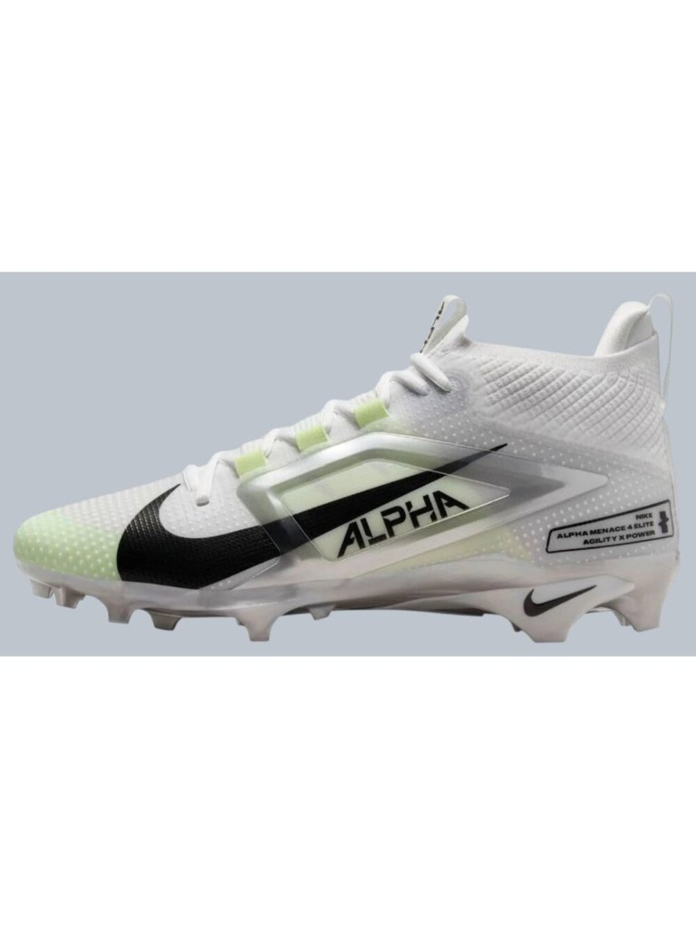 Nike Alpha Menace 4 Elite Football Cleat "White/Black" FD7036-100 Men's 12 NEW